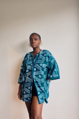 Blue Lagoon Bogolan Cloak (Pre-Order)
