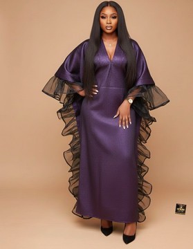 Ruffle-Sleeve Kaftan