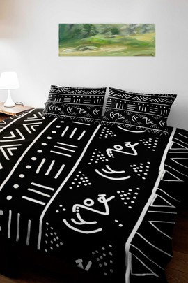 Mudcloth African Bedding Set Duvet and Pillow Covers(MORE SIZES AVAILABLE)