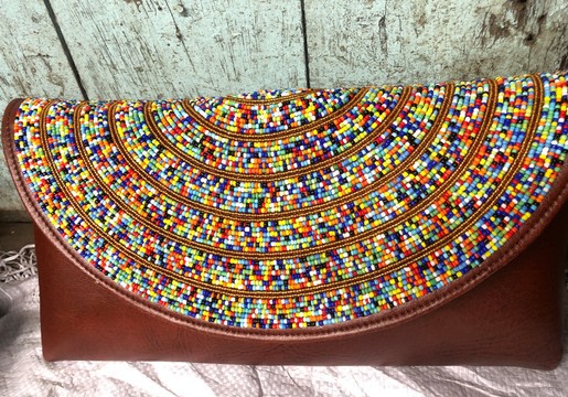 Beaded Clutch bag/evening purse/beaded purse/handmade beaded clutch bag