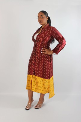 Shirt dress Hilana Burgundy