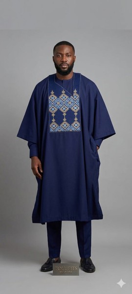 Classic Agbada with kaftan and trouser