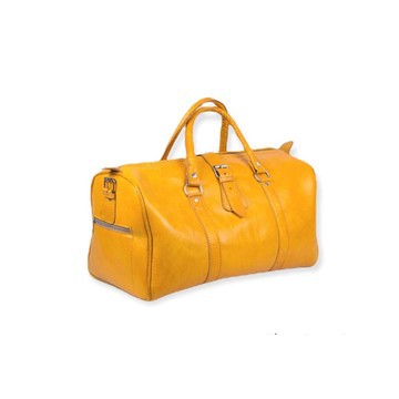 Handmade genuine leather travel bag with shoe compartment - Large weekend bag
