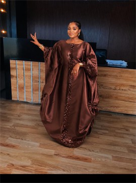 Reception Dress, Luxury Bubu Gown, Ankara Print, Casual Dress