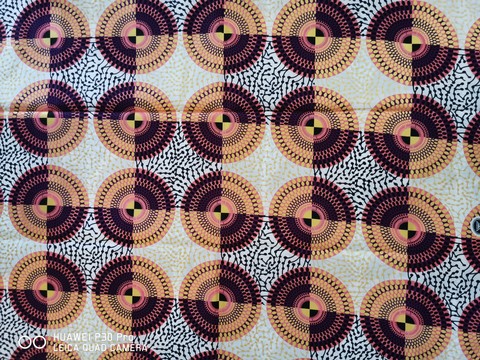 UNLIMITED ANKARA GOLD WAX DISC PATTERN SOLD BY 90CM (1 YARD)