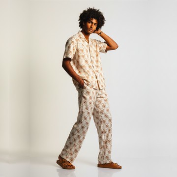 Ensemble chemise Loki-ọcha pour homme et pantalon confortable