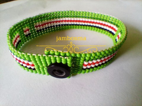 Green elegant beaded bracelet|name bracelet|custom bracelet|African beaded bracelet