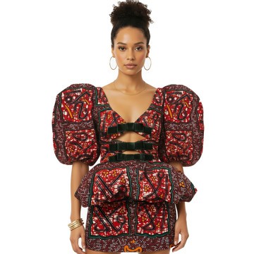 Robe mini péplum Mide à effet bulle | MA