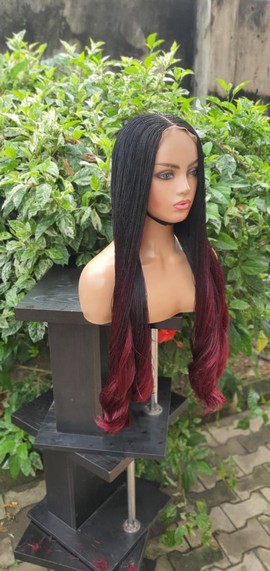 Full lace synthetic Nano twist with curled ends