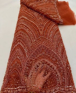 Tissu en dentelle perlée, 5 yards