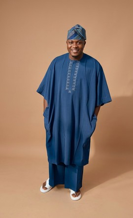Hand-Embroidered Danshiki and Trousers Ceremonial Set