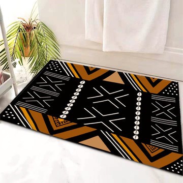 Mudcloth Unique Bathroom Mat Afro Cabin Themed Bath Rug (LARGER SIZES AVAILABLE)