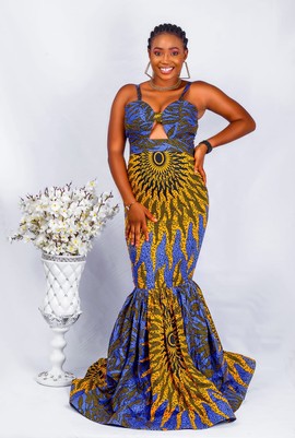 Robe longue imprimée Ankara, robe de bal sirène évasée africaine, vêtements pour femmes Ankara, robes africaines