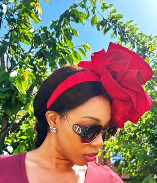 Stylish Red Pre Styled Head band/Autogele - Pre tied Elegant Turban For Woman