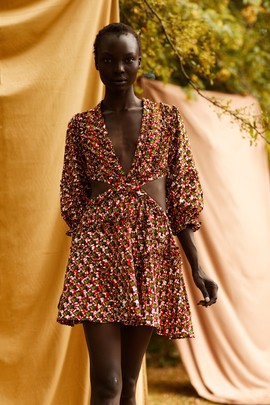 Mini robe à imprimé africain Temi