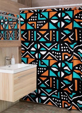 Cultural Unique Bath Mat White and Black Bathroom Rug (LARGER SIZES AVAILABLE)