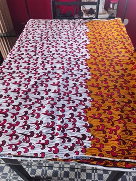 Tissu 150x120 pagne ciré 100% coton