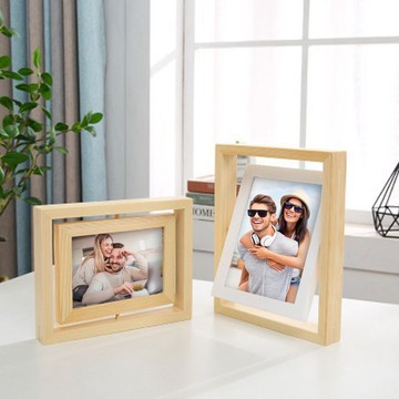 Cadre photo de couple en bois
