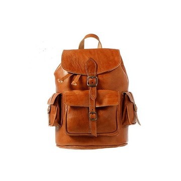 100% handmade high quality genuine leather backpack.