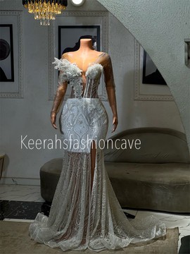 embellished rhinestones dress, prom gowns, engagement dress