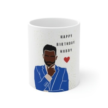 Custom Happy birthday Hubby / boyfriend mug / gift/ happy birthday