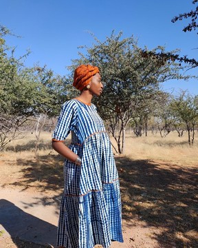 KUMBI ocher dress