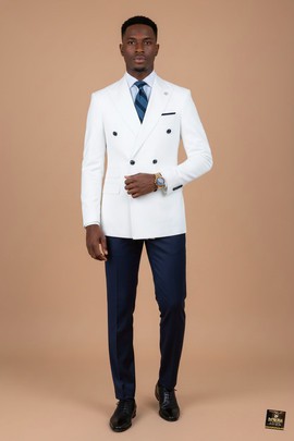 Blazer blanc croisé