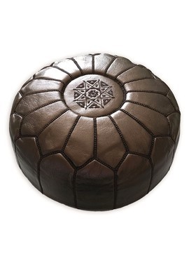 Poufs en cuir véritable confortable finition haute gamme