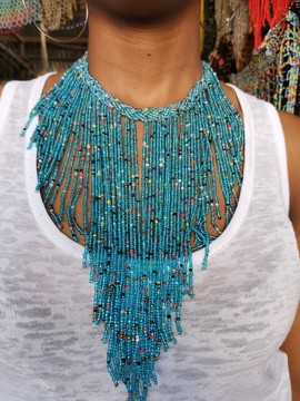 Collier femme africaine Maasai Midlong