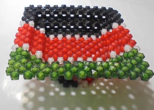 Plateau de perles drapeau Kenya