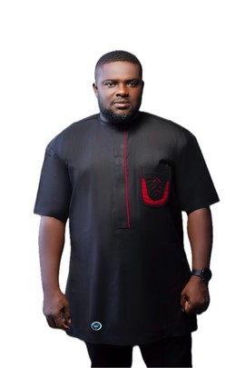 Manuel Fashion Black Kaftan with Pocket
