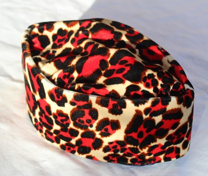 Bonnet en velours imprimé léopard / guépard, bonnet haoussa, bonnet Igbo, chapeau Fulani, chapeau pour homme africain