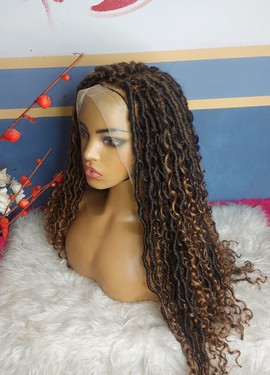 Braided wigBohemian goddess locs wig  lace front  wig faux locks dreadlocks wig