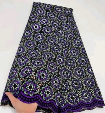 Tissu en dentelle de 6 yards