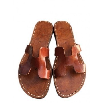 Grande Vente! Sandale été en cuir véritable pour femme fait main par des artisans du Maroc