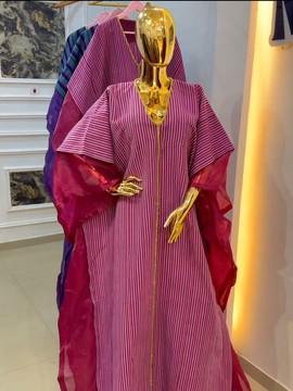Robe Bubu Ankara faite à la main : boubou nigérian haute couture