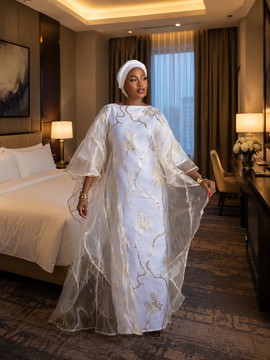 Luxury European boubou dress, African Fashion, Occasion dress, statement birthday dress