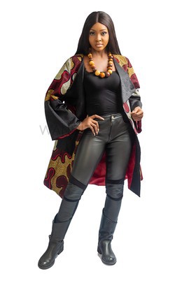 African Print Long Jacket, African Wax Long Coat, Ankara  Jacket