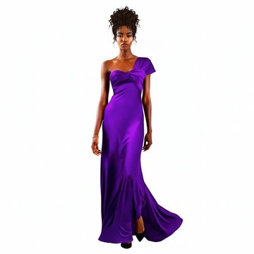 Yasmin Maxi Silk Slip Dress - Plum