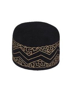 Mens Wool Awo Cap, Yoruba African Wedding Hat