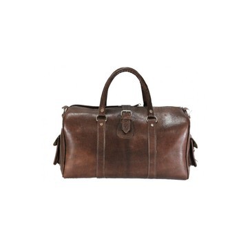 Handmade genuine leather travel bag with shoe compartment - Large weekend bag