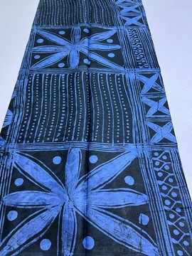 African Adire Eleko/ Indigo/ Adire Alarodudu Fabric/ Handmade Batik/Tie Dye Kampala