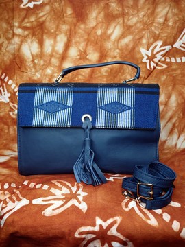 Manjack Leather and Loincloth Bag