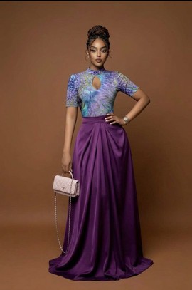 Short sleeve high neck midi or maxi dress