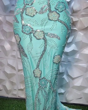 Beaded Lace fabric, luxury lace (5 yards)