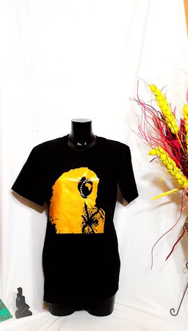 T shirt Africagirl Black/Gold Face