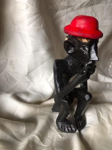 Wooden african old man/ antique home decor curving