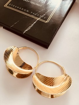 Maxi pair of fulani earrings In gold plated