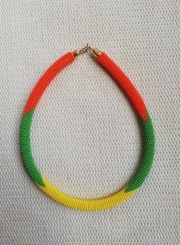 Collier africain, collier de perles, collier Boho, collier de corde, cadeau de mamans, collier tribal