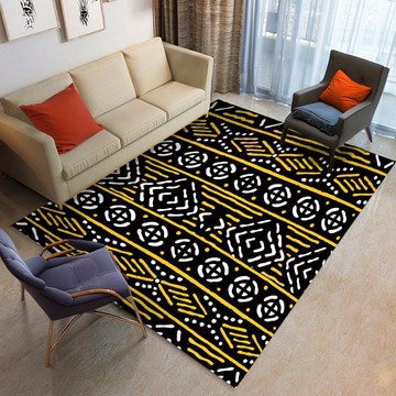 Geometric African Rug | Classic Multicolored Tribal Carpet (LARGER SIZES AVAILABLE)